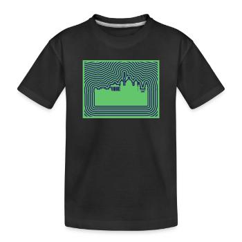 Ligne d’horizon de Berlin - T-shirt bio Premium Enfant - noir - Devant