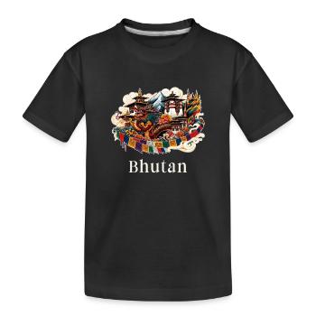 Dragon du Bhoutan Thimphu Himalaya - T-shirt bio Premium Enfant - noir - Devant