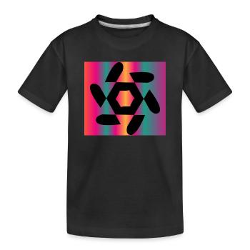 DESIGN. ART. GEEK. VINTAGE. GRAPHIQUE. MANGA. ASIE - T-shirt bio Premium Enfant - noir - Devant