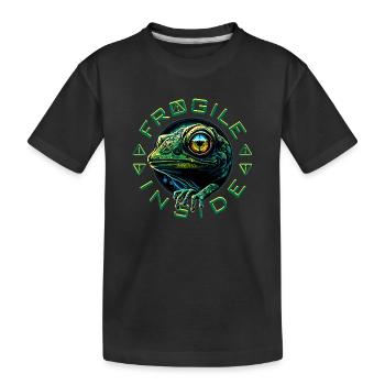 Frogile Inside - Kinder Premium Bio T-Shirt - Schwarz - Vorne
