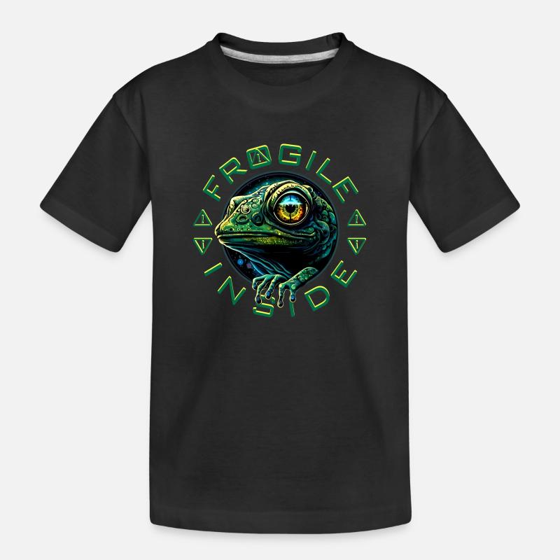 Frogile Inside - Kinder Premium Bio T-Shirt - Schwarz