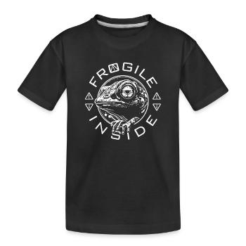 Frogile Inside - Kinder Premium Bio T-Shirt - Schwarz - Vorne