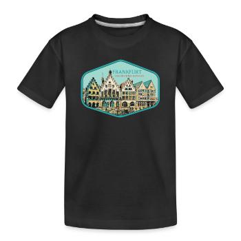 centre historique : Hôtel de ville de Francfort - T-shirt bio Premium Enfant - noir - Devant
