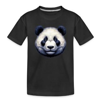 Panda - Kinder Premium Bio T-Shirt - Schwarz - Vorne