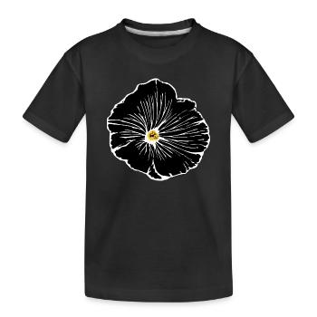 Fleur, Noir, Fleurs, Noir, Fleur - T-shirt bio Premium Enfant - noir - Devant