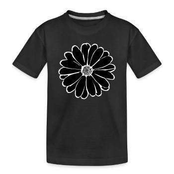 Fleur, Noir, Fleurs, Noir, Fleur - T-shirt bio Premium Enfant - noir - Devant