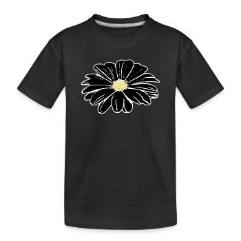 Fleur, Noir, Fleurs, Noir, Fleur - T-shirt bio Premium Enfant - noir - Devant
