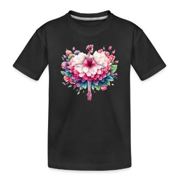 Balletttänzerin mit Tutu - Kinder Premium Bio T-Shirt - Schwarz - Vorne