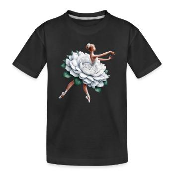 Balletttänzerin mit Tutu - Kinder Premium Bio T-Shirt - Schwarz - Vorne