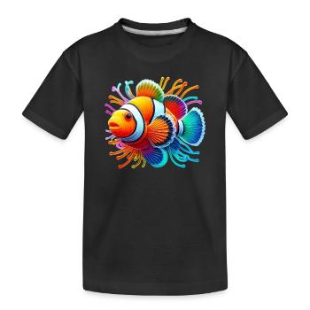 Poisson-clown - T-shirt bio Premium Enfant - noir - Devant