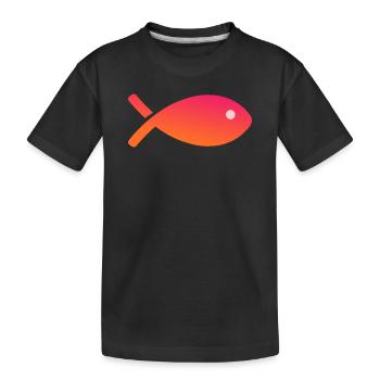 FISCH. APRILSCHERZ - Kinder Premium Bio T-Shirt - Schwarz - Vorne