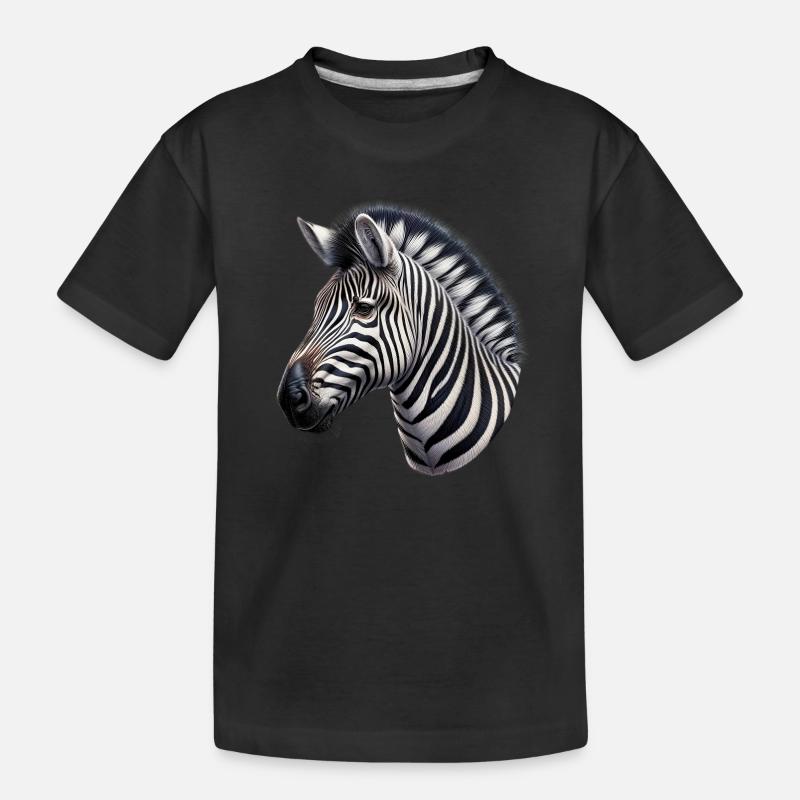 Zebra - Kinder Premium Bio T-Shirt - Schwarz