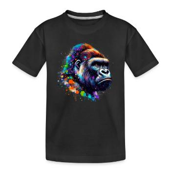 Gorilla - Kinder Premium Bio T-Shirt - Schwarz - Vorne