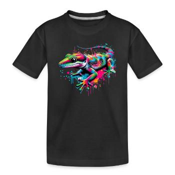 Gecko - T-shirt bio Premium Enfant - noir - Devant