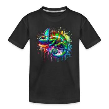 Caméléon - T-shirt bio Premium Enfant - noir - Devant