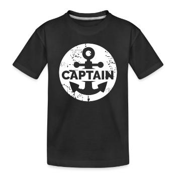 Capitaine Logo Ancien Utilisation Symbole Armoiries - T-shirt bio Premium Enfant - noir - Devant