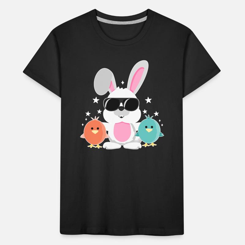 Bunny with Sunglasses, Chick, Rabbit, Easter Bunny Kids' Premium Organic T-Shirt