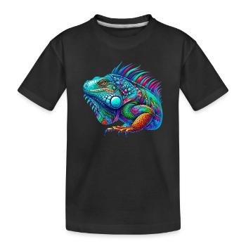 Iguane - T-shirt bio Premium Enfant - noir - Devant