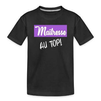 DANKE, HERRIN - Kinder Premium Bio T-Shirt - Schwarz - Vorne