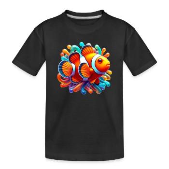 Poisson-clown - T-shirt bio Premium Enfant - noir - Devant