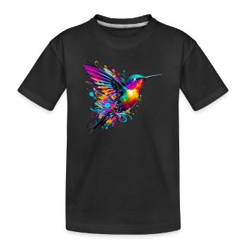 Kolibri - Kinder Premium Bio T-Shirt - Schwarz - Vorne