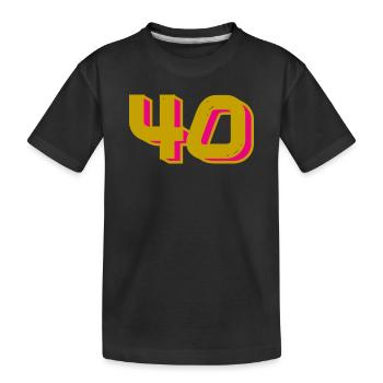 40. 40 ANS. 40e ANNIVERSAIRE. ANNIVERSAIRE 40 ANS. - T-shirt bio Premium Enfant - noir - Devant