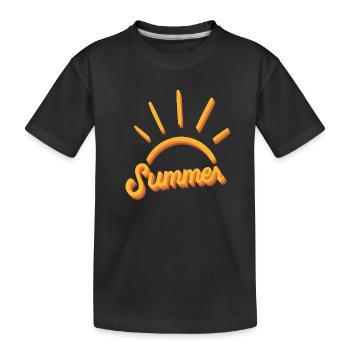Sommer - Summer - Kinder Premium Bio T-Shirt - Schwarz - Vorne