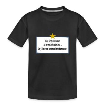 Je me parle à moi même - T-shirt bio Premium Enfant - noir - Devant