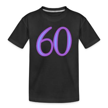 60. 60 ANS. 60e ANNIVERSAIRE. ANNIVERSAIRE 60 ANS. - T-shirt bio Premium Enfant - noir - Devant