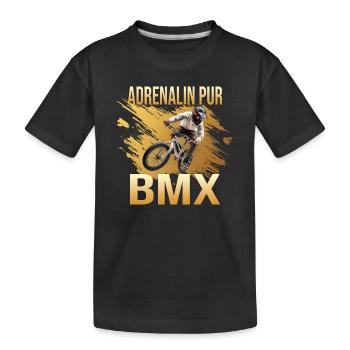 Adrenalin pur - Kinder Premium Bio T-Shirt - Schwarz - Vorne