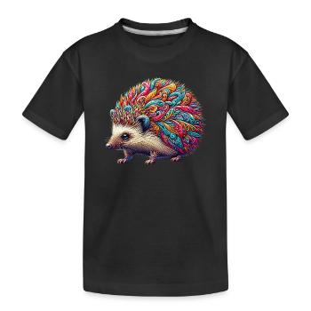 Hérisson - T-shirt bio Premium Enfant - noir - Devant