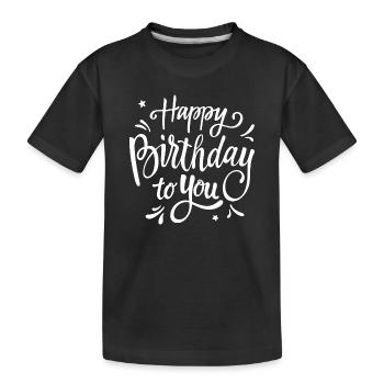 Célébration manuscrite du script d’anniversaire - T-shirt bio Premium Enfant - noir - Devant