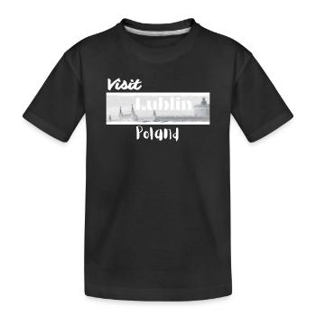 Visit Lublin Poland - Kids' Premium Organic T-Shirt - black - Front