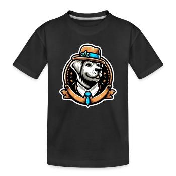 Mister D - Kinder Premium Bio T-Shirt - Schwarz - Vorne