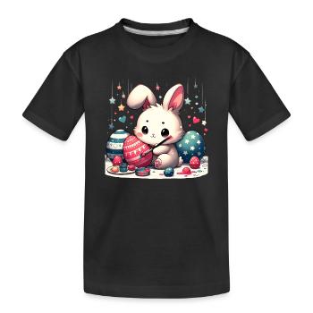 Schönes Osterfest - Kinder Premium Bio T-Shirt - Schwarz - Vorne