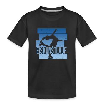 Eiskunstlauf - Kinder Premium Bio T-Shirt - Schwarz - Vorne