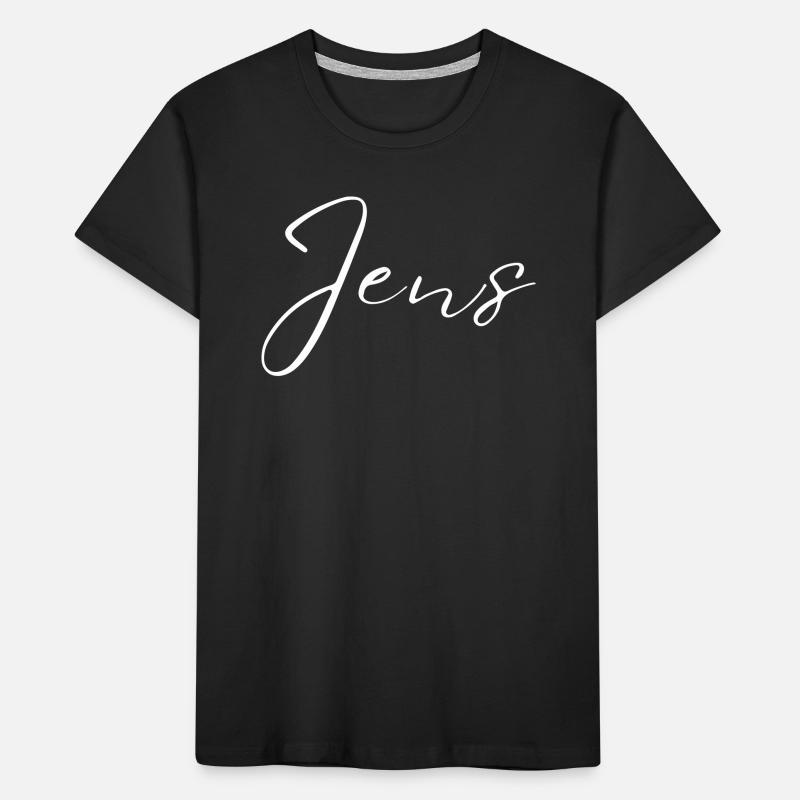 Nom Jens avec J Nom du garçon Garçon Naissance Bébé garçon T-shirt bio Premium Enfant
