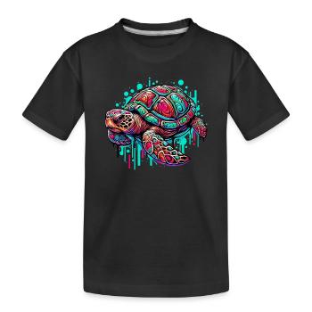 Tortue - T-shirt bio Premium Enfant - noir - Devant