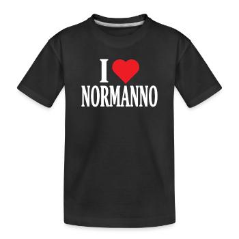 t-shirt j’aime Norman t-shirt idée cadeau - T-shirt bio Premium Enfant - noir - Devant