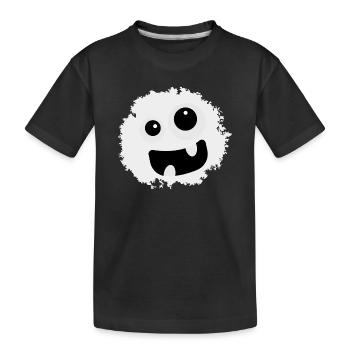 Lachendes Monster - Halloween - Gespenst - Geist - Kinder Premium Bio T-Shirt - Schwarz - Vorne