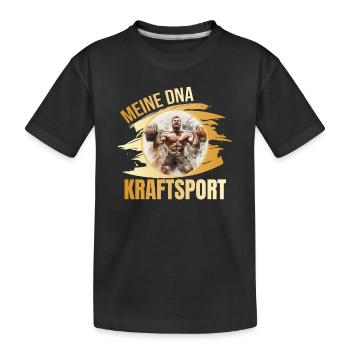 Meine DNA - Kraftsport - Kinder Premium Bio T-Shirt - Schwarz - Vorne