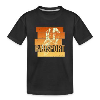 Radsport - Kinder Premium Bio T-Shirt - Schwarz - Vorne