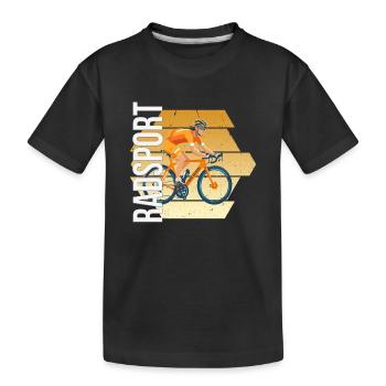 Radsport - Kinder Premium Bio T-Shirt - Schwarz - Vorne