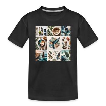 Nature in Art - Kids' Premium Organic T-Shirt - black - Front