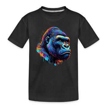 Gorilla - Kids' Premium Organic T-Shirt - black - Front