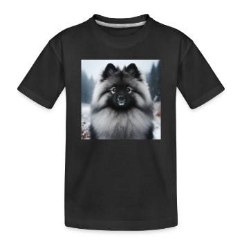 Wunderschöner Wolfspitz - Kinder Premium Bio T-Shirt - Schwarz - Vorne