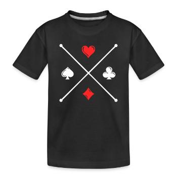 Poker Casino Jeu de cartes Jeux d’argent Joueurs professionnels - T-shirt bio Premium Enfant - noir - Devant