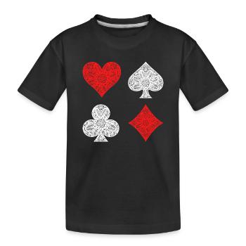 Gambling Roulette Lottery Poker Gambling Casino - Kids' Premium Organic T-Shirt - black - Front