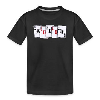 Poker Casino Jeu de cartes Jeux d’argent Poker Loterie - T-shirt bio Premium Enfant - noir - Devant