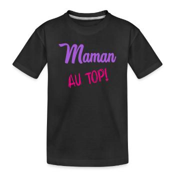 MAMA. MUTTERTAG. SCHÖNEN MUTTERTAG - Kinder Premium Bio T-Shirt - Schwarz - Vorne